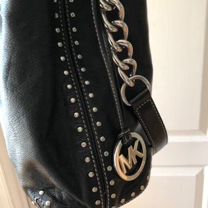 Michael Kors hobo black leather handbag